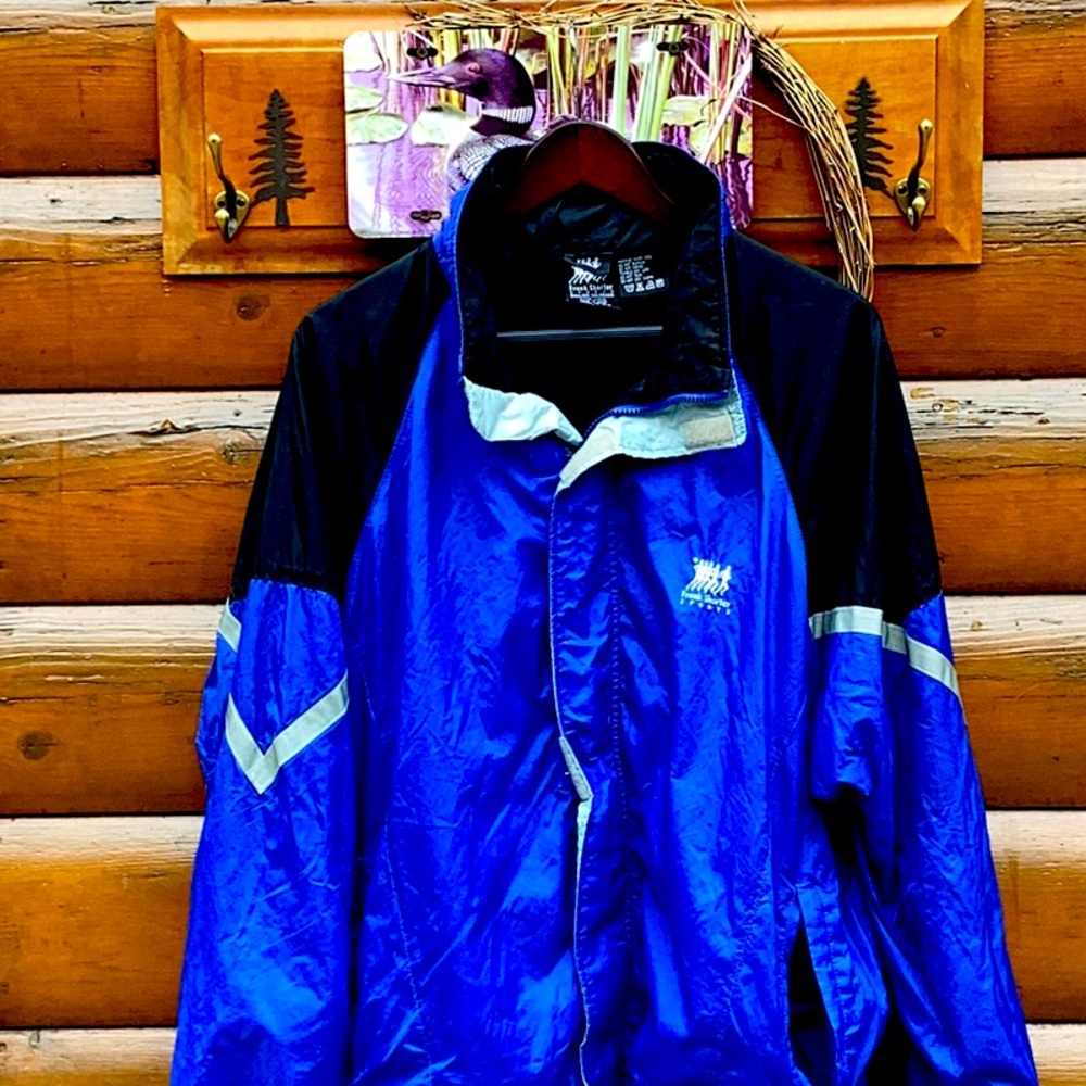 🚴 WINDBREAKER  Cobalt BLUE Olympian Frank Shorter SPORT  XLG UNISEX EPLVC